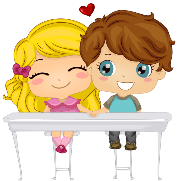 This png image - Cute Valentine Kids PNG Clipart Picture, is available for free download