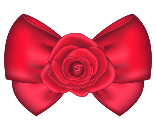 This png image - Decorative Bow with Rose PNG Clipart Picture, is available for free download