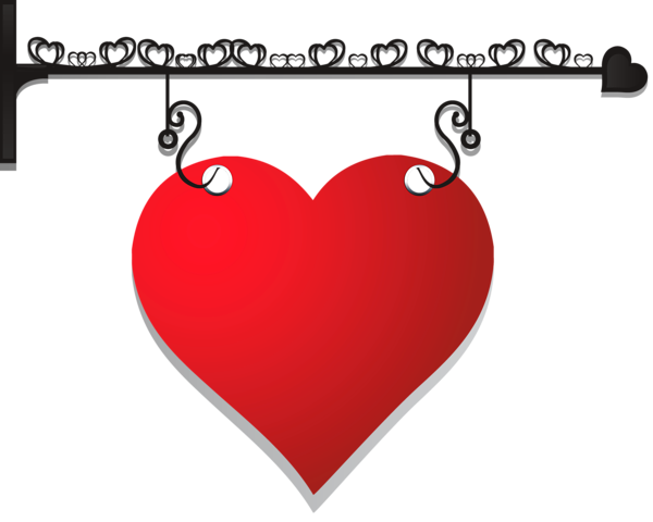 This png image - Decorative Heart Hanger PNG Clipart Picture, is available for free download