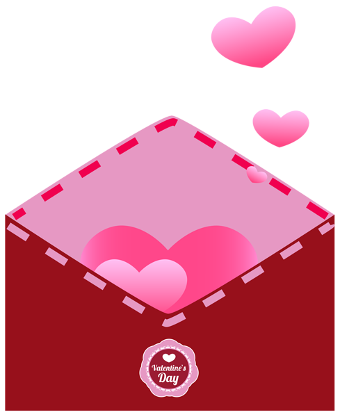 This png image - Envelope with Hearts Transparent PNG Clip Art Image, is available for free download