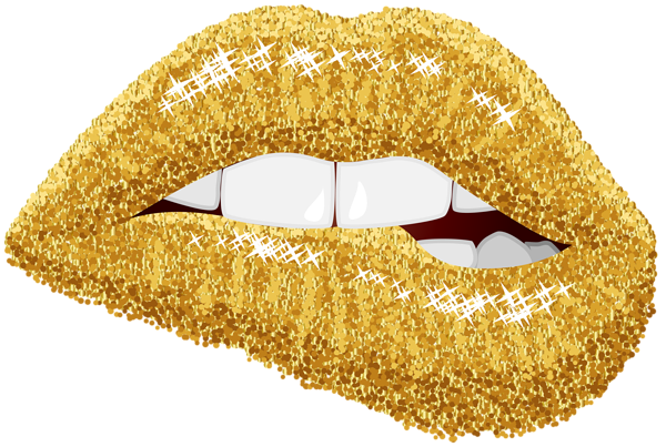 This png image - Gold Lips PNG Clip Art Image, is available for free download