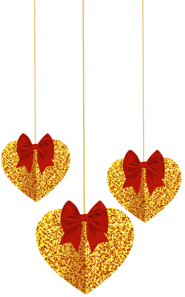 This png image - Hanging Hearts Deco Transparent Clip Art Image, is available for free download