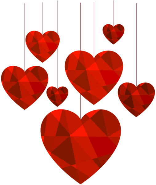 This png image - Hanging Hearts Transparent Clip Art Image, is available for free download