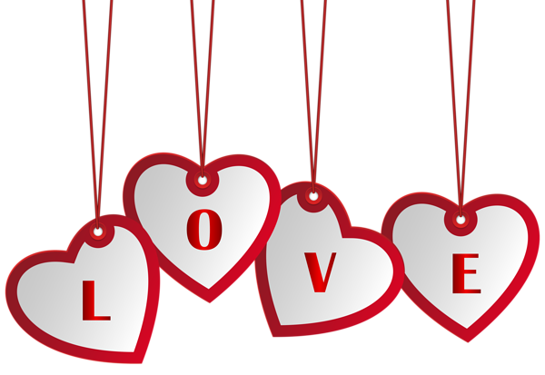 This png image - Hanging Love Hearts PNG Image, is available for free download