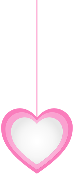 This png image - Hanging Pink Heart PNG Clipart, is available for free download