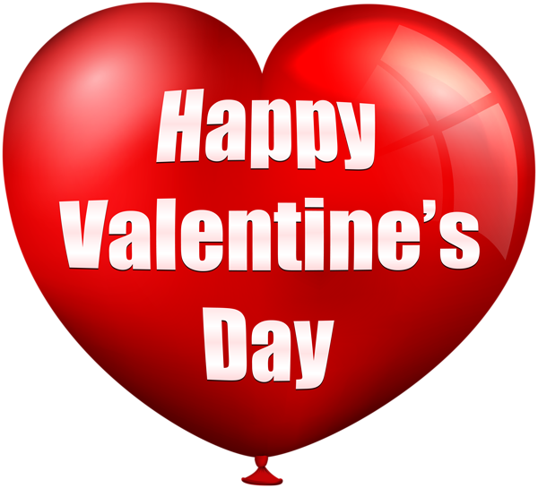 This png image - Happy Valentine's Balloon Red Transparent PNG Image, is available for free download