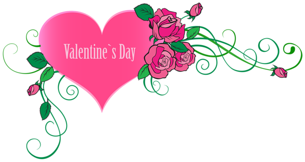This png image - Happy Valentine's Day Heart with Roses Transparent PNG Clip Art Image, is available for free download