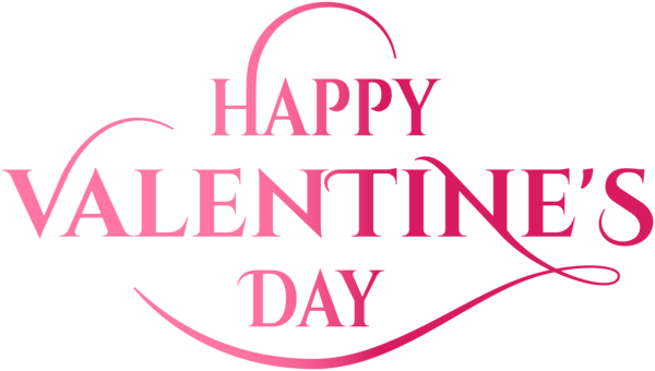 This png image - Happy Valentine's Day Pink Text PNG Image, is available for free download