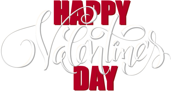 This png image - Happy Valentine's Day Text Clip Art Image, is available for free download
