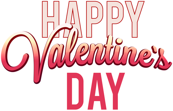 This png image - Happy Valentine's Day Text PNG Clipart, is available for free download