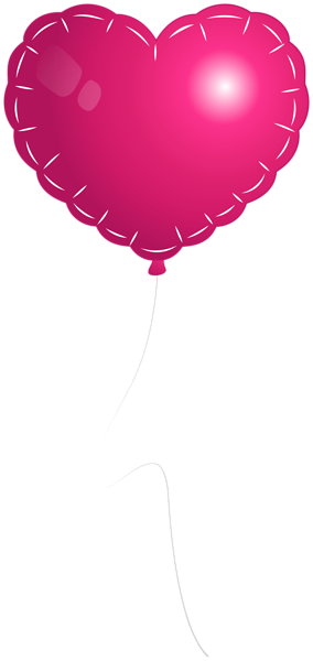 This png image - Heart Balloon Pink Transparent PNG Clipart, is available for free download