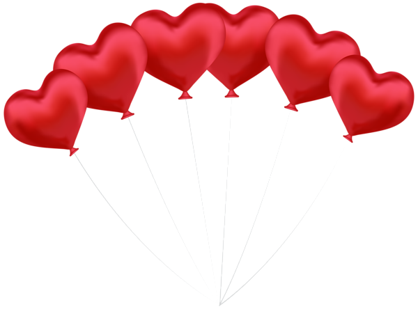 This png image - Heart Balloons Transparent PNG Clip Art Image, is available for free download