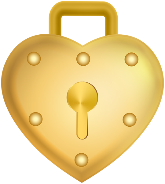 This png image - Heart Lock Gold PNG Clipart, is available for free download