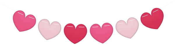This png image - Heart Streamer Transparent PNG Clipart, is available for free download