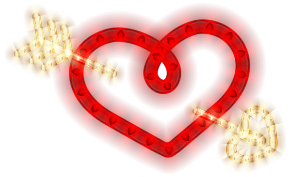 This png image - Heart with Arrow Glowing Heart PNG Clipart Image, is available for free download