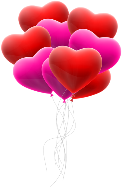 This png image - Hearts Balloon Bunch Transparent Clip Art, is available for free download