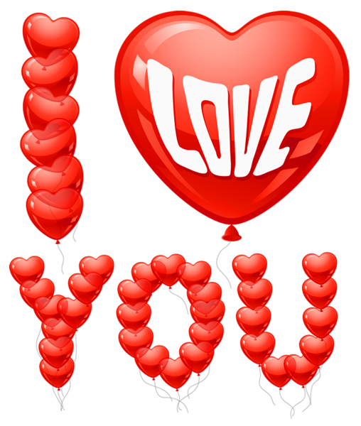 This png image - I Love You Balloons PNG Clipart Picture, is available for free download