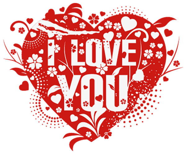 This png image - I Love You Heart Decor PNG Picture, is available for free download