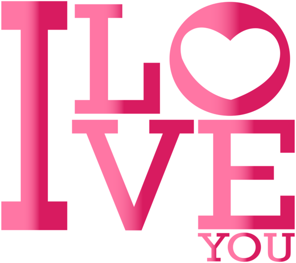 This png image - I Love You Text Pink PNG Image, is available for free download