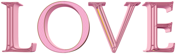 This png image - Love Decorative Pink Text PNG Clipart, is available for free download