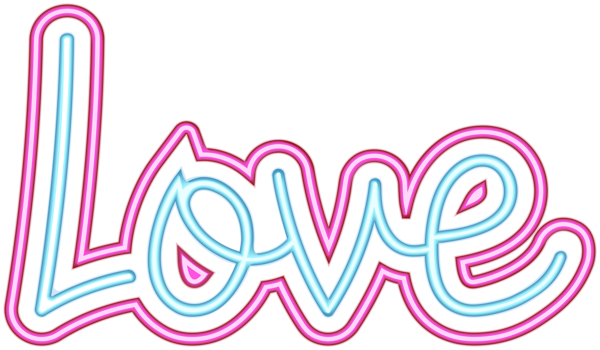 This png image - Neon Love Text PNG Clipart, is available for free download