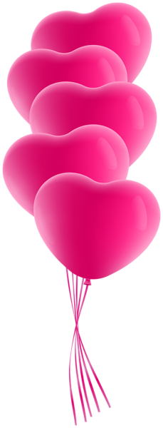 This png image - Pink Heart Balloons Decor PNG Clipart, is available for free download