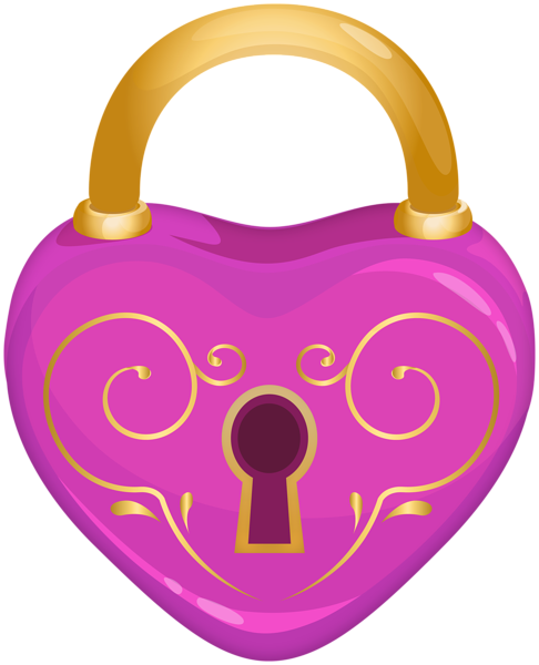 This png image - Pink Heart Love Padlock PNG Clipart, is available for free download