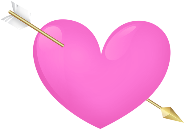 This png image - Pink Heart with Arrow Transparent Clipart, is available for free download