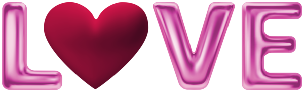 This png image - Pink Love with Heart Text PNG Clipart, is available for free download
