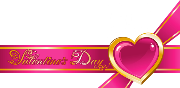 This png image - Pink Valentine Decor with Bow and Heart Clipart, is available for free download