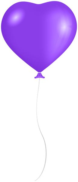 This png image - Purple Ballon Heart Transparent Clipart, is available for free download