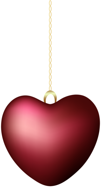 This png image - Red Hanging Heart PNG Clip Art Image, is available for free download