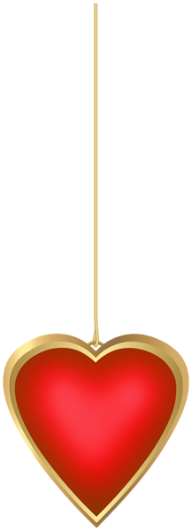 This png image - Red Hanging Heart PNG Transparent Clipart, is available for free download