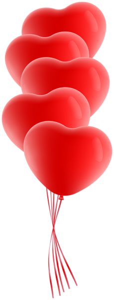 This png image - Red Heart Balloons Decor PNG Clipart, is available for free download
