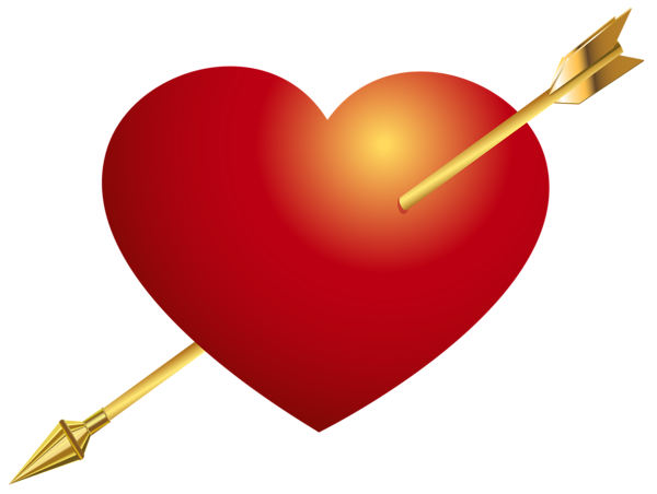 This png image - Red Heart with Arrow PNG Clip Art Image, is available for free download