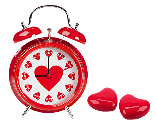 This png image - Red Hearts Love Clock PNG Clipart, is available for free download