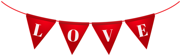 This png image - Red Love Streamer PNG Clipart, is available for free download
