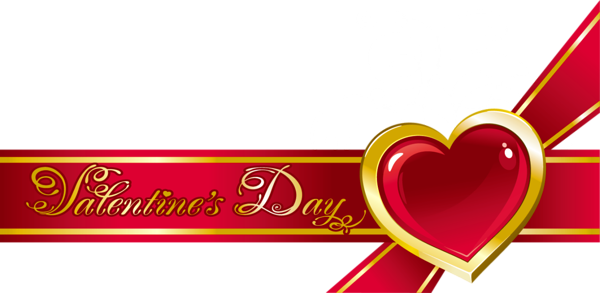 This png image - Red Valentine Decor with Bow and Heart PNG Picture, is available for free download