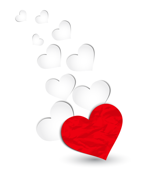 This png image - Red and White Hearts Decoration PNG Clipart Picture, is available for free download
