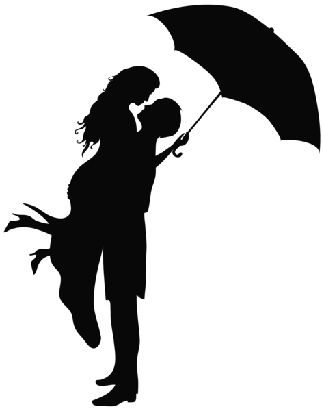This png image - Romantic Couple Silhouettes PNG Clip Art Image, is available for free download