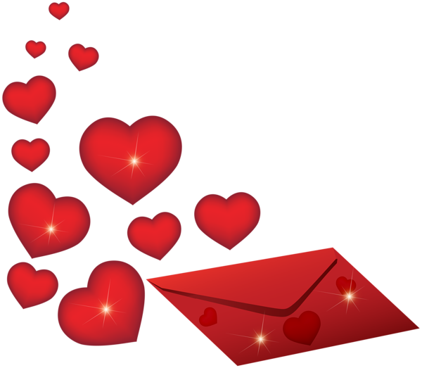 This png image - Romantic Envelope with Hearts PNG Image, is available for free download