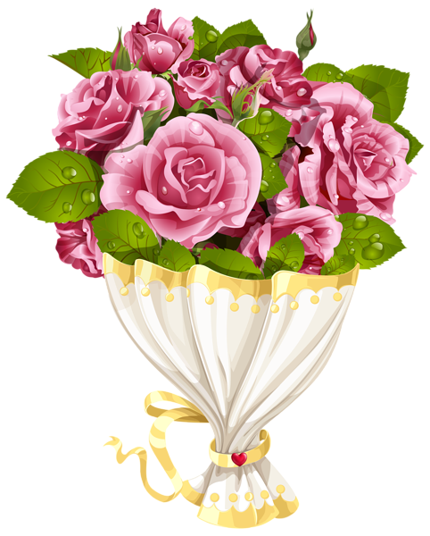 This png image - Rose Bouquet with Heart Transparent PNG Clip Art Image, is available for free download