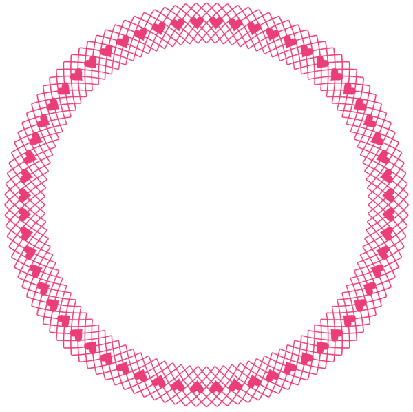 This png image - Round Border with Hearts Pink PNG Transparent Clipart, is available for free download