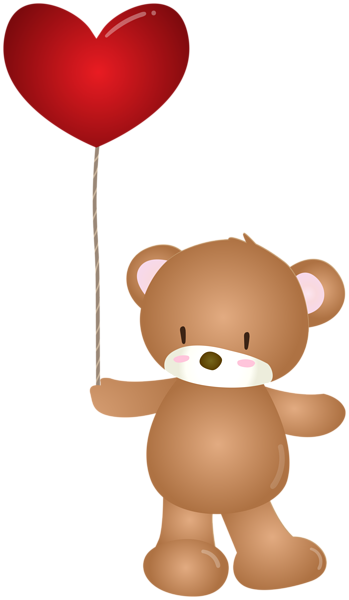 This png image - Teddy Bear with Heart Balloon PNG Clipart, is available for free download