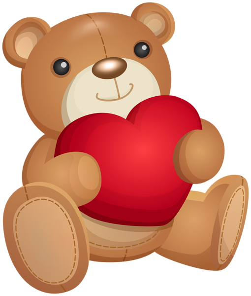 This png image - Teddy with Heart Transparent Image, is available for free download