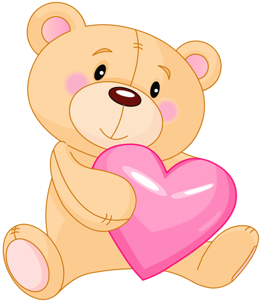 This png image - Transparent Cute Teddy with Pink Heart PNG Clipart, is available for free download