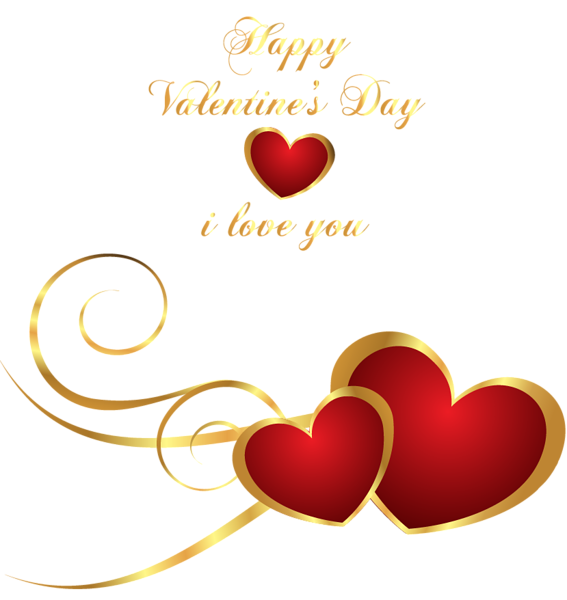 This png image - Transparent Happy Valentines Day Decor with Hearts, is available for free download