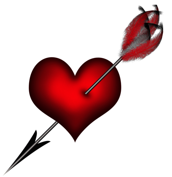 This png image - Transparent Heart with Arrow Clipart Picture, is available for free download