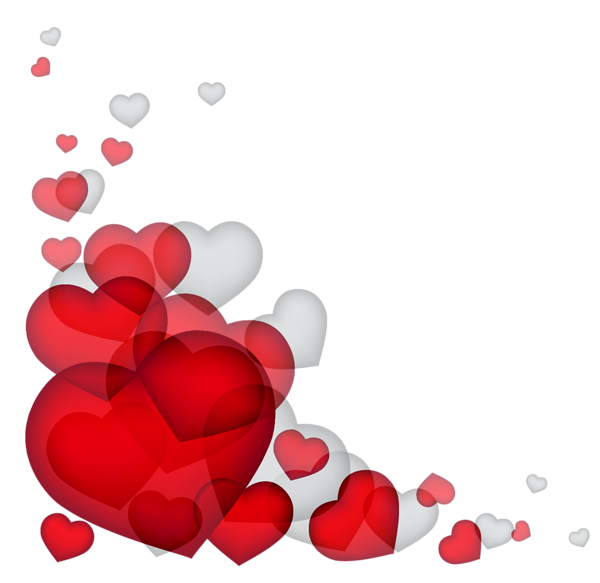 This png image - Transparent Hearts Decor PNG Clipart, is available for free download