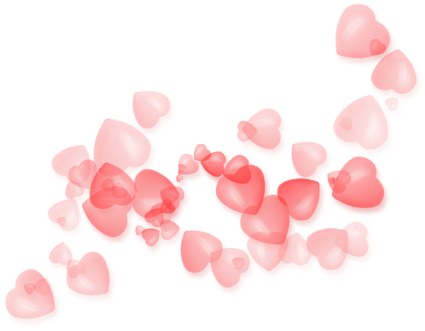 This png image - Transparent Hearts Decor PNG Clipart Picture, is available for free download